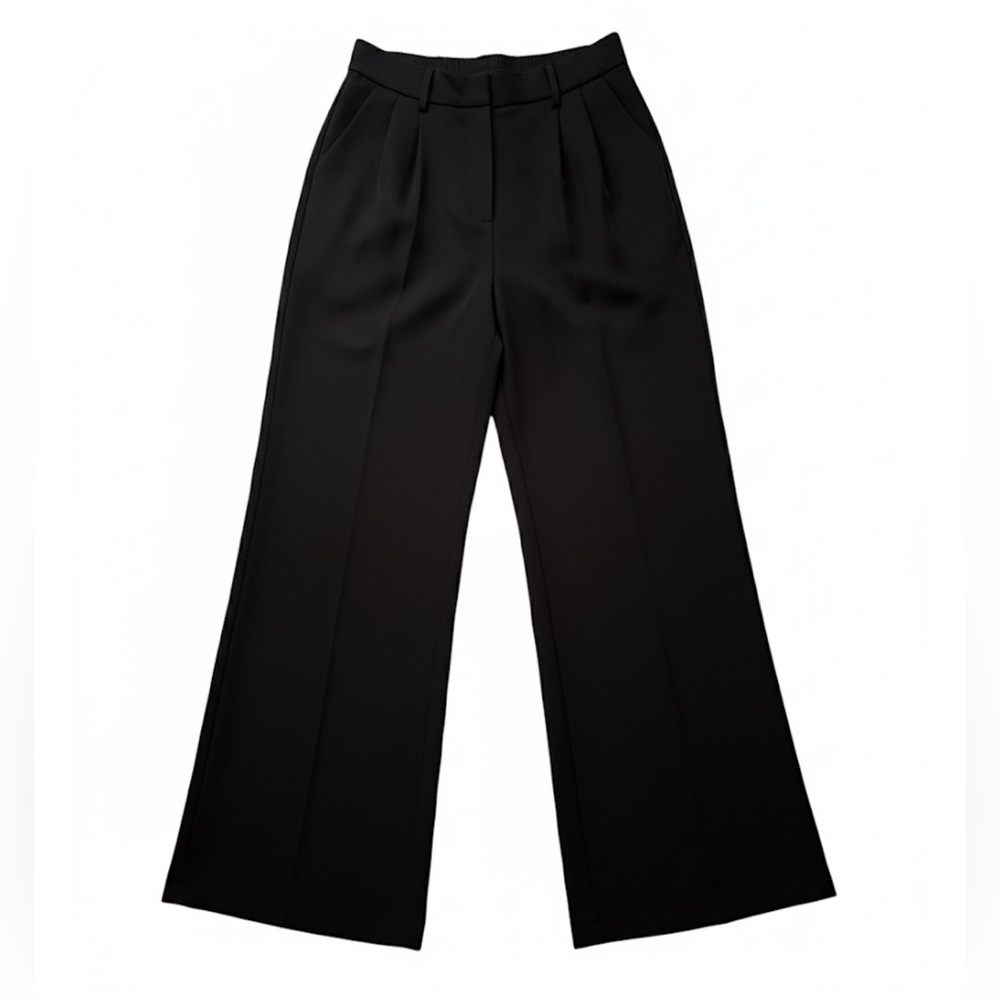 Sassy Zoey Black Wide-Leg Women's Trousers Size Medium